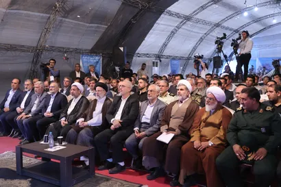 تصاویر آئین بهره‌برداری از پروژه‌های آب، برق و فاضلاب استان کرمان