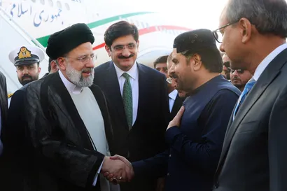ورود رئیس جمهور به شهر کراچی