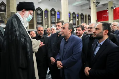 تصاویر دیدار رئیس‌جمهور و اعضای هیئت دولت با رهبر معظم انقلاب اسلامی