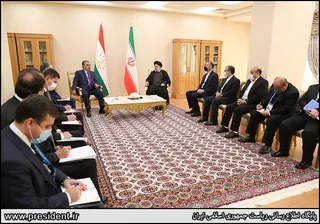 تصاویر دیدار رئیس جمهور تاجیکستان با دکتر رئیسی