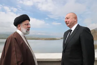 بازدید مشترک روسای جمهور ایران و آذربایجان از سد قلعه‌سی