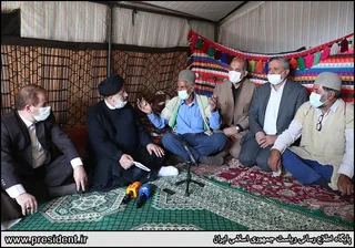 حضور آیت‌الله رئیسی در جمع عشایر بویراحمدی تنگه گرگو