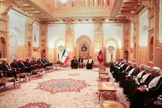 تصاویر مراسم استقبال رسمی سلطان عمان از آیت الله رئیسی در قصر العلم