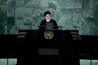 تصاویر سخنرانی رئیس جمهور در هفتاد و هفتمین نشست مجمع عمومی سازمان ملل