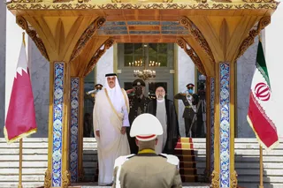 تصاویر استقبال رسمی رئیس جمهور از امیر قطر